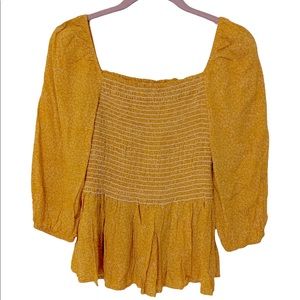 Yellow Smocked Top